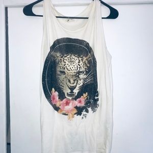 Small lion graphic tee tank top from Cotton On